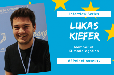 #EP2019: Interview with Lukas Kiefer, Member of Klimadelegation